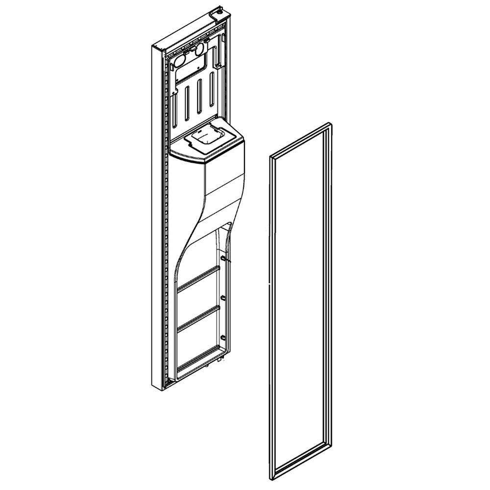 Whirlpool Refrigerator Freezer Door Assembly (Biscuit) LW10790465