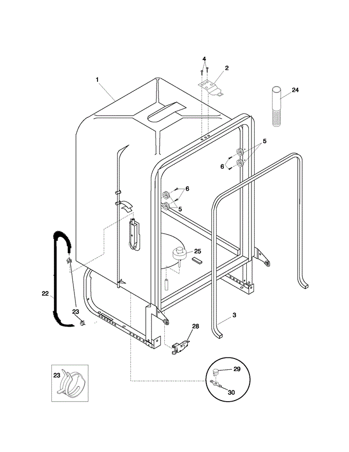 Frigidaire Dishwasher Tub Assembly 154209301