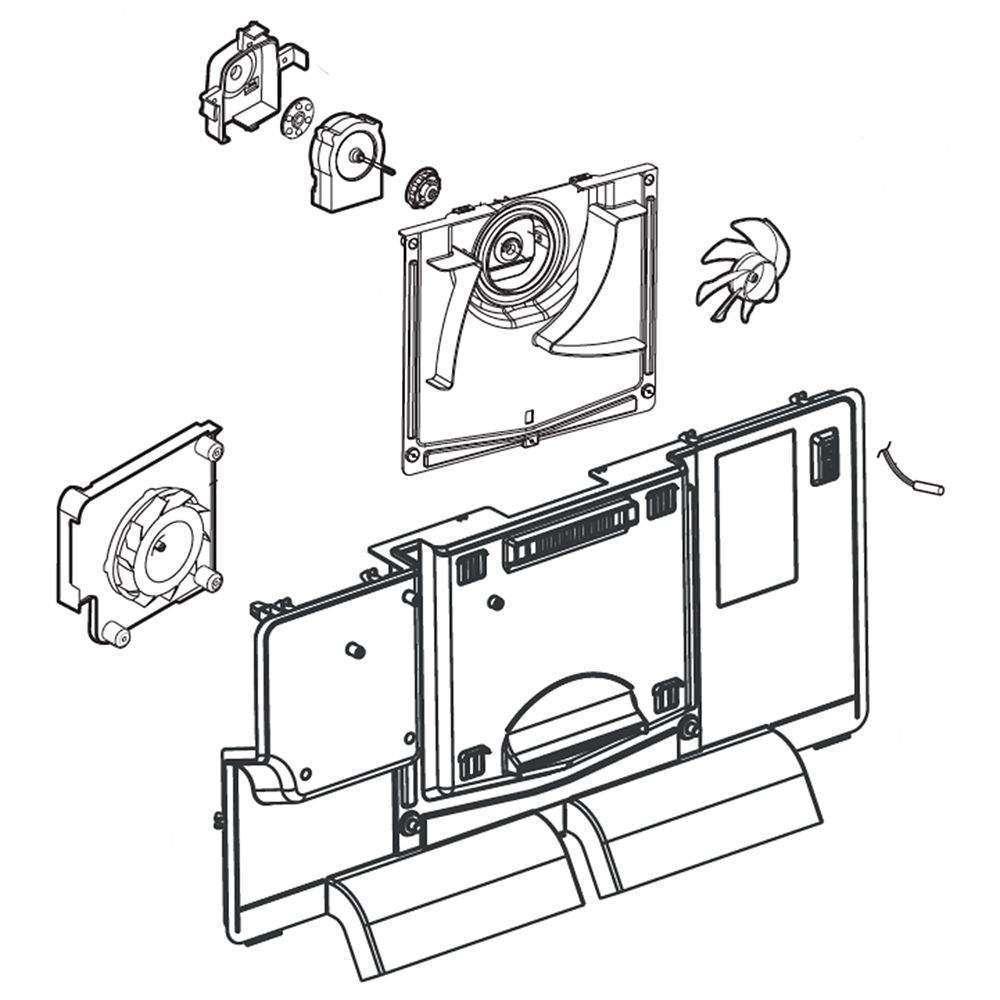 LG Refrigerator Freezer Evaporator Cover and Fan Assembly AEB72913925