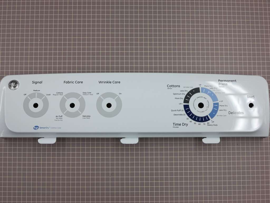 GE Dryer Control Panel Backsplash WE19X21075