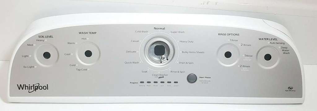 Whirlpool Washer Control Panel W10877390