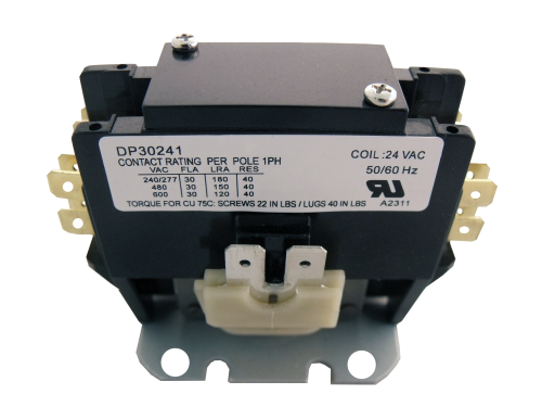 Supco Contactor 30A 24V 1.5 Pole DP30241