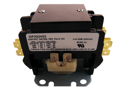 Supco Contactor 20A 240V 2 Pole DP202402