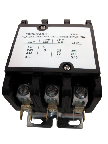 Supco Contactor 60A 240V 3 Pole DP602403