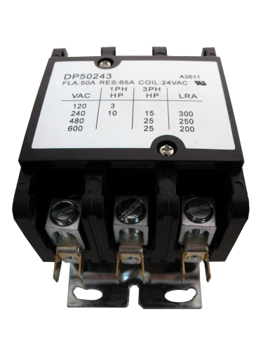 Supco Contactor 50A 24V 3 Pole DP50243