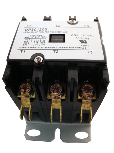 Supco Contactor 30A 120V 3 Pole DP301203