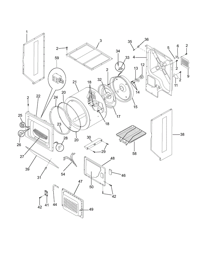 [RPW5310] Frigidaire Dryer Drum 134122552