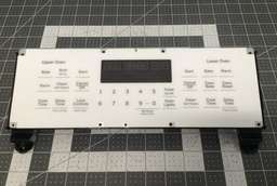 [RPW1021982] GE Range Control Panel and Overlay (White) WB49X26644