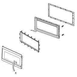 [RPW1013087] Whirlpool Microwave Door Assembly (Stainless) W10893415