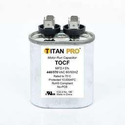 [RPW2000054] TITAN PRO Run Capacitor 5 MFD 440/370 Volt Oval